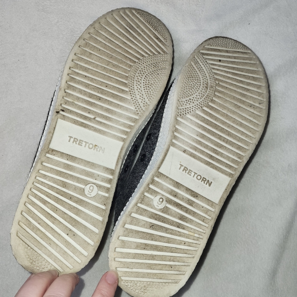 Tretorn Nylite Wool Sneakers Women's Size 9 Dappled Gray Comfort - Picture 2 of 10